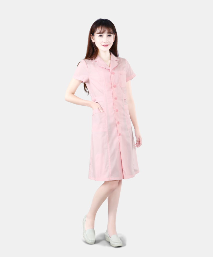 短袖長裝護士服