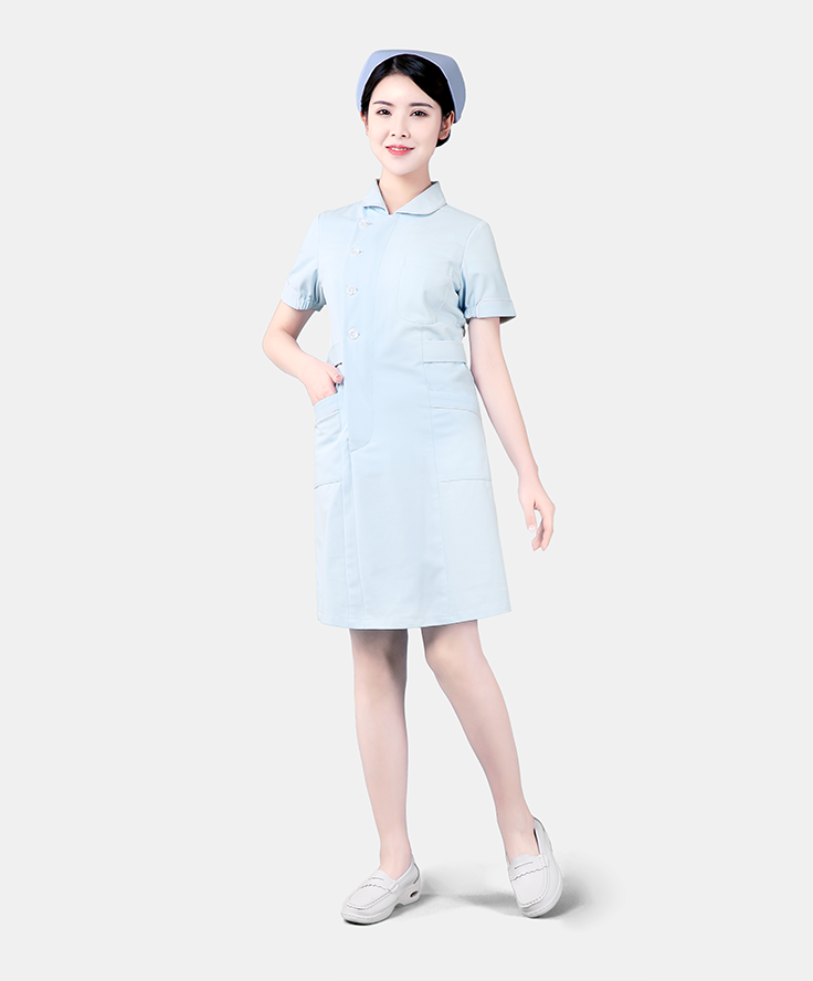短袖長裝護士服